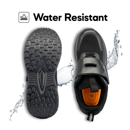 ABARO HideTech + DryTech + NameTech HW2882N School Shoes Hidden GPS Pocket /Kasut Unisex/Kasut Tulis Nama