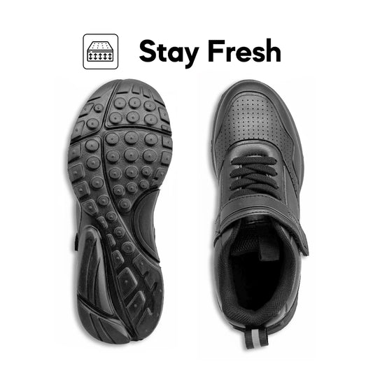 ABARO NameTech 2816N School Shoes Black Name Your Shoes/Kasut Sekolah Hitam/Kasut Budak/??