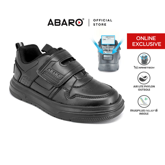 [ONLINE EXCLUSIVE] ABARO NameTech 2912N School Shoes Black Name Your Shoes/Kasut Sekolah Hitam/Kasut Budak