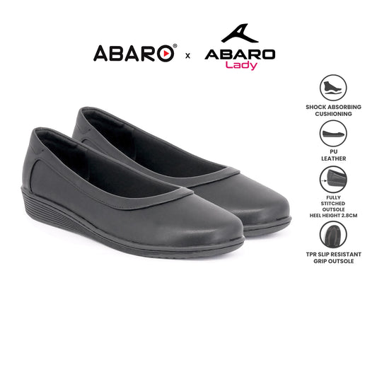 ABARO Lady Comfy FMA627S1 Faux Leather Women Formal Shoes/Kasut Formal Perempuan/Kasut Kulit Sekolah