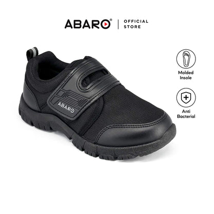 ABARO 2399 x CANGGIH Unisex 2399AC Black School Shoes/Breathable Mesh/Super Comfy/Sport/Kasut Sekolah Hitam