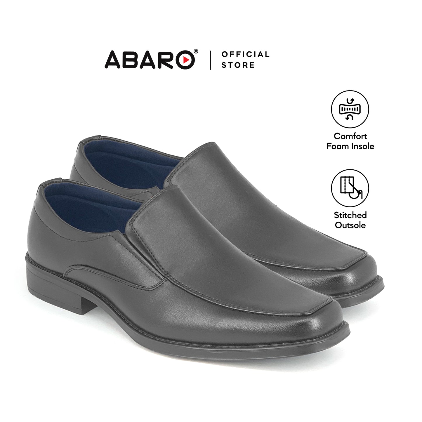 ABARO Men Faux Leather FMA733M6 Men Formal Shoes/Extra Large/Kasut Kulit Pejabat/Kasut Pegawai Kerajaan/Kasut