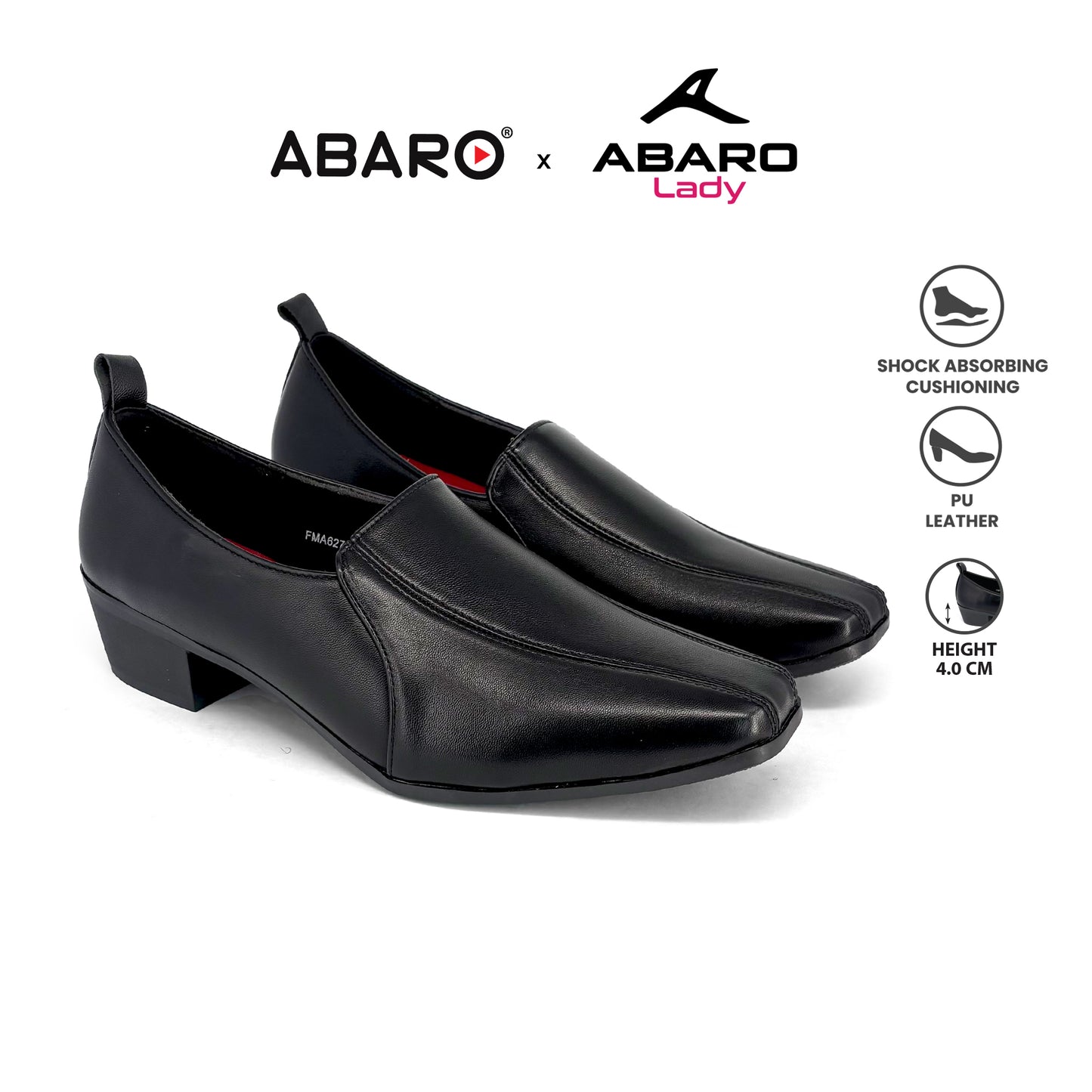 ABARO Lady Women Formal Shoes FMA627U3 Faux Leather Women Formal Shoes/Kasut Formal Perempuan