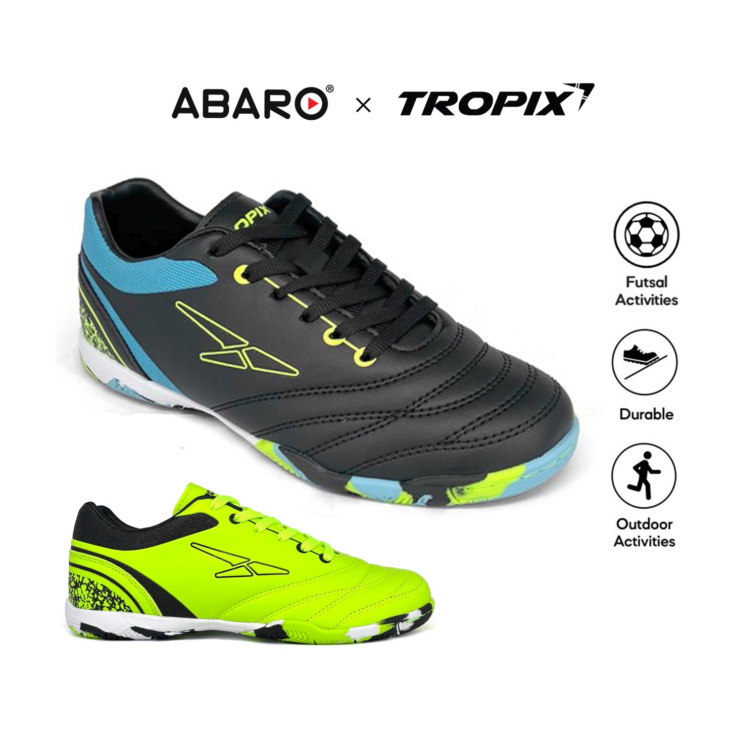 ABARO Unisex FUA566B1 & FUA666B1 Indoor Soccer/Futsal Shoes/Kasut Bola Sepak/Kasut Futsal Kanak Kanak/Kasut Sepak