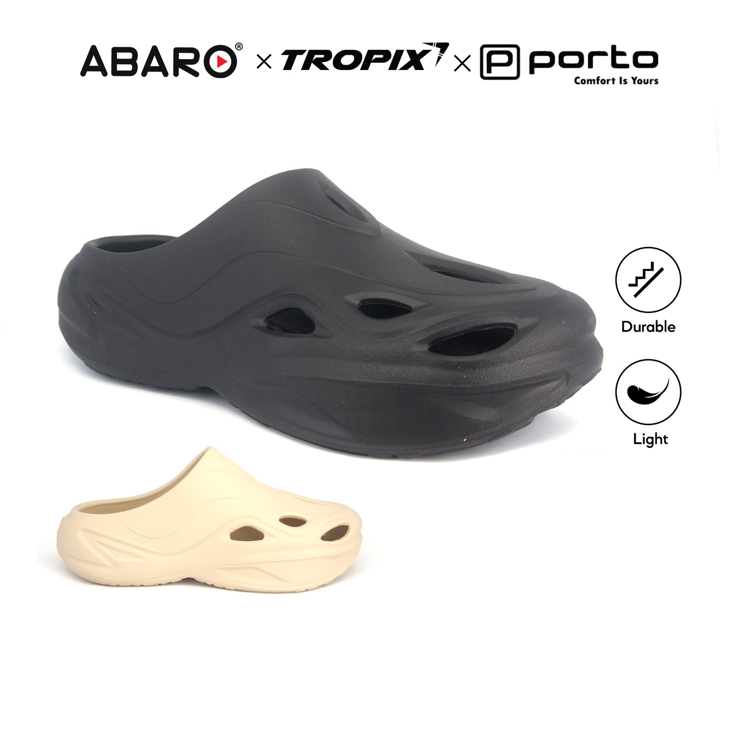 ABARO Super Light Comfy E6004M TROPIX PORTO Soft EVA Unisex Slipper/Sandal Perempuan Lelaki