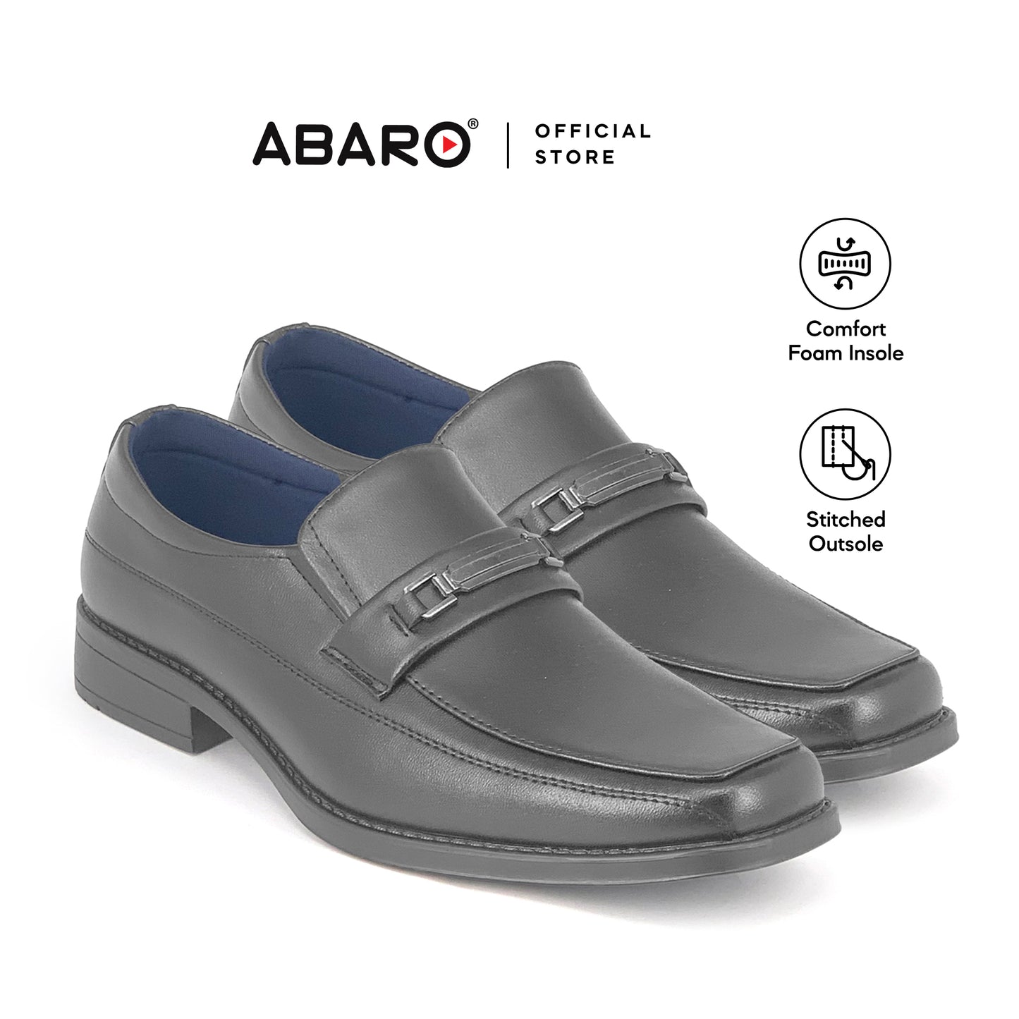 ABARO Men Faux Leather FMA733M5 FMA733F5 Men Formal Shoes Extra Large/Kasut Kulit Pejabat/Kasut Pegawai Kerajaan/Kasut