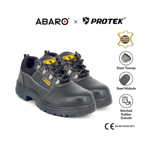 PROTEK Genuine Leather Safety Shoes SFA755J1 Steel Toecap & Midsole/Excellent Grip/Safety Boot/Kasut Kesela
