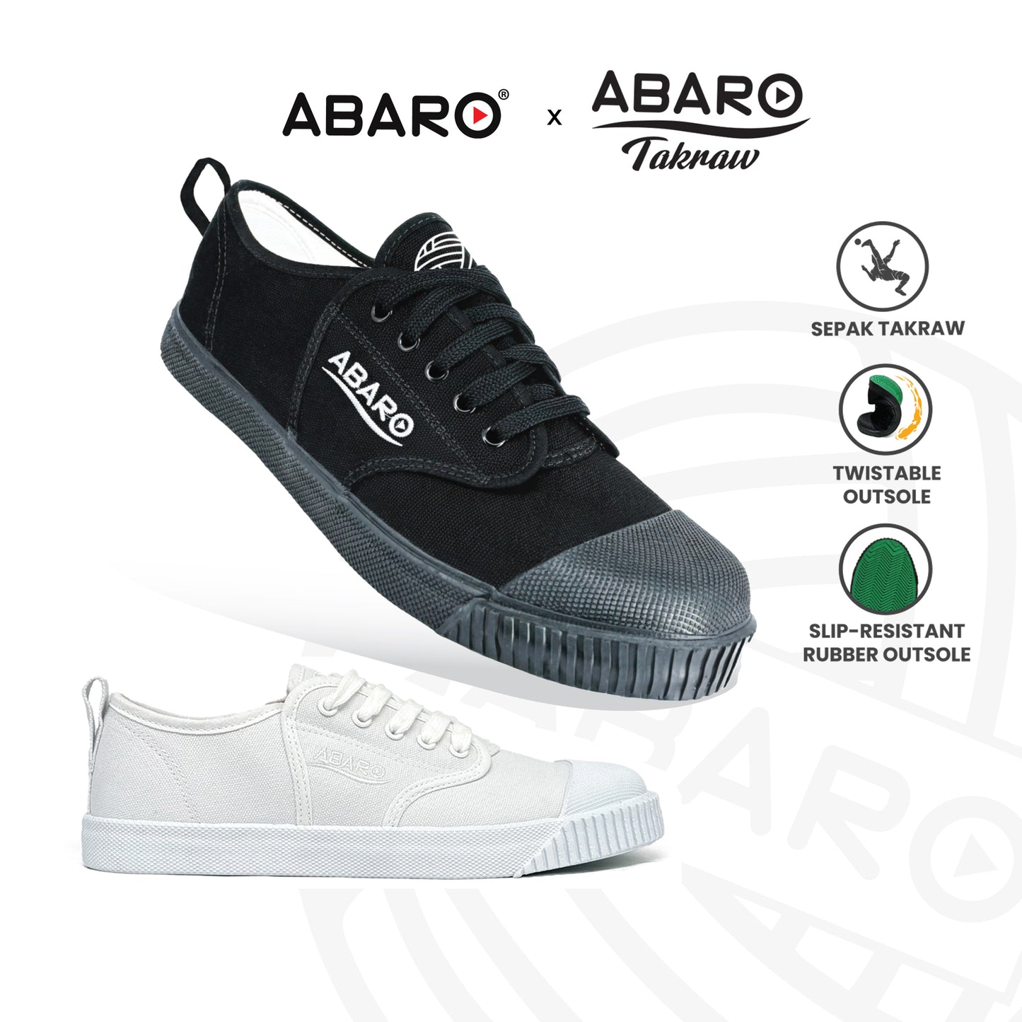 [New Launch] ABARO Takraw AT78205 vs Nanyang Canvas Shoes | Better Grip | School Kasut | Anti Slip