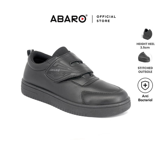 ABARO 2663 Anti Bacterial Super Comfy/School Shoes/Kasut Sekolah Hitam