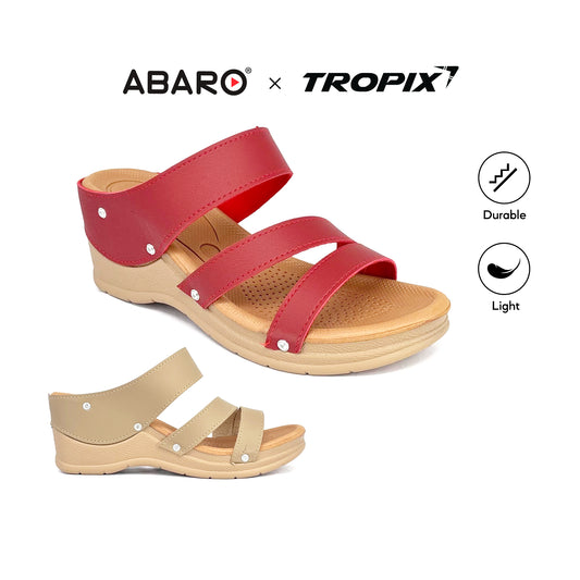 ABARO TROPIX WDL644B3 Women Wedges Comfort PU Leather Women Wedges/Kasut Perempuan/Sandal Perempuan/Kasut Wanita