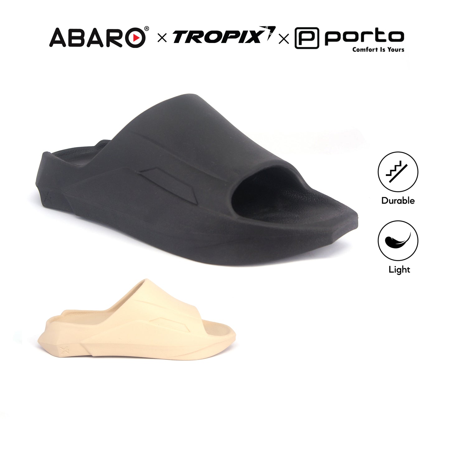 ABARO Super Light Comfy E6002M TROPIX PORTO Soft EVA Unisex Slipper/Sandal Perempuan Lelaki
