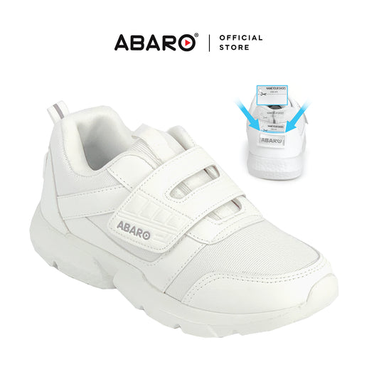 ABARO Ultralight Unisex White School Shoes 2907N Breathable Mesh/Super Comfy Sneaker/Kasut Sekolah Putih