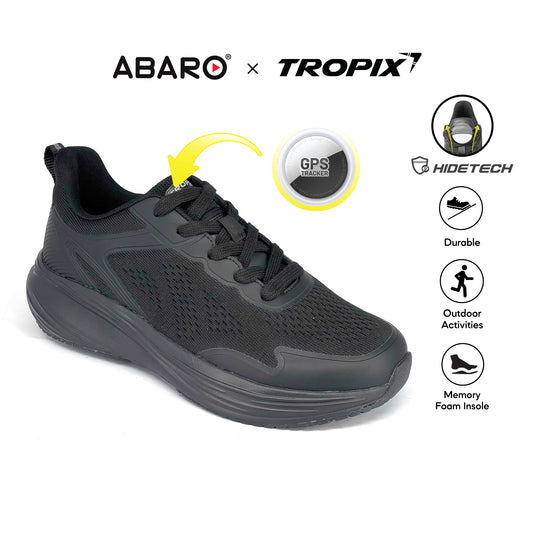 ABARO HideTech SPA7101AH1H Hidden GPS Pocket TROPIX Unisex Sneakers Super Light Walking Shoes/Kasut Sukan