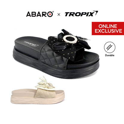 [ONLINE EXCLUSIVE] ABARO Comfy & Stylish 99PSA664J2 TROPIX Durable and Lightweight PVC /Women Slipper/Sandal Perempuan