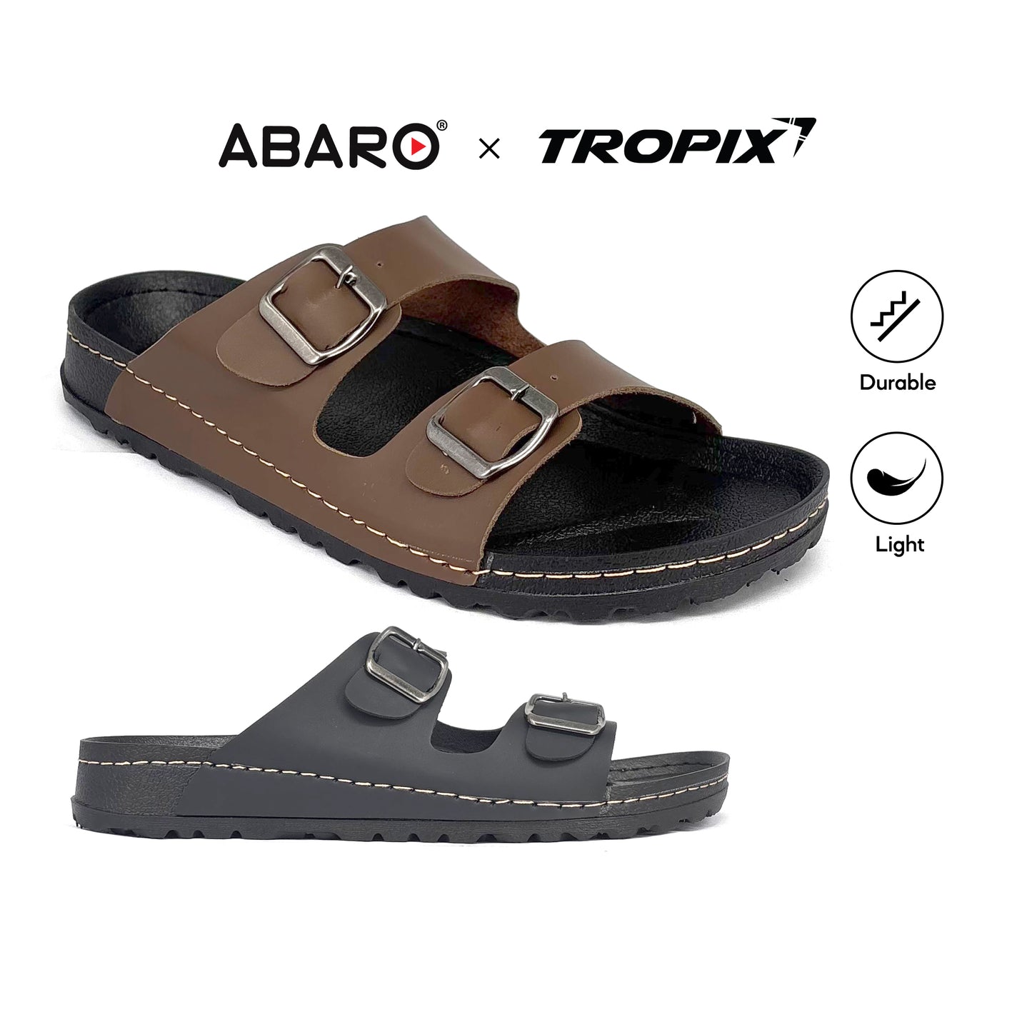 ABARO Men Slippers Sandals SLL72AW4 TROPIX Selipar Lelaki/ Sandal Lelaki/ Kasut Lelaki