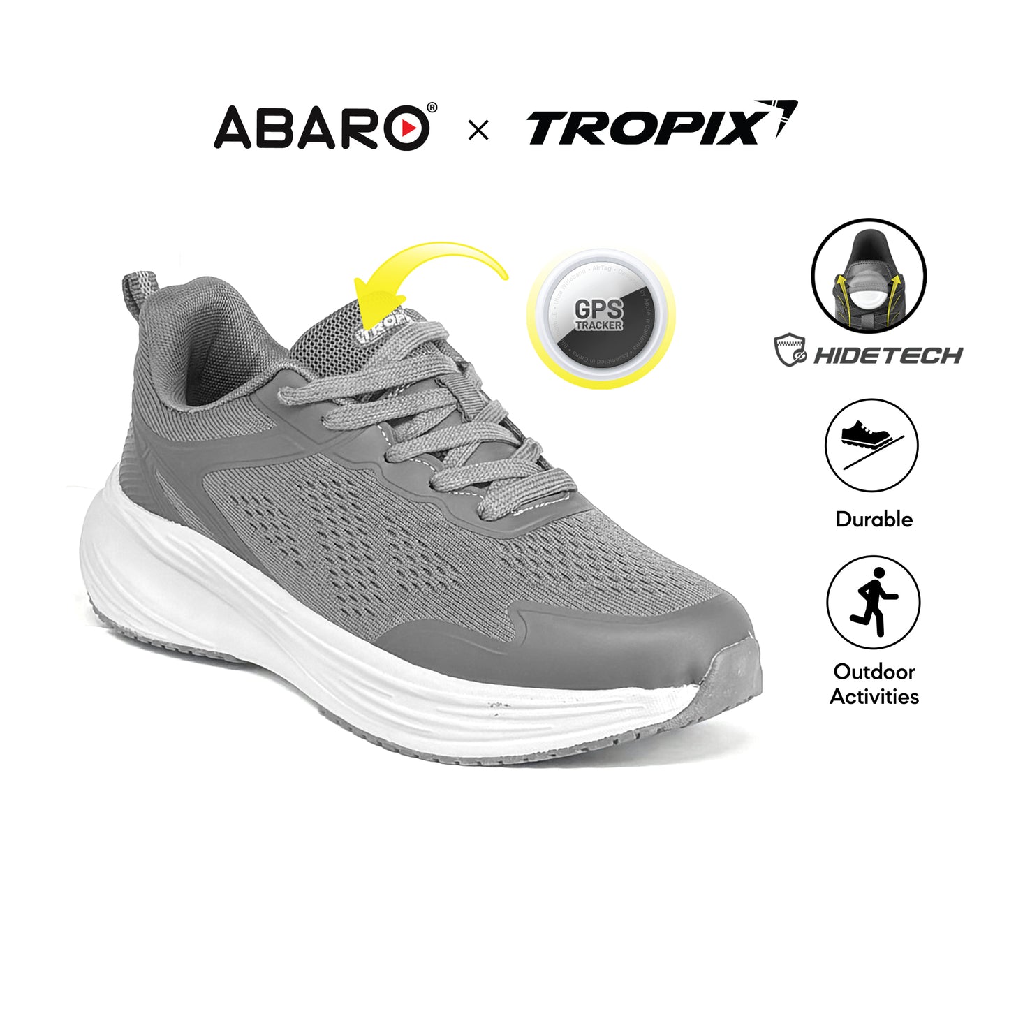 ABARO HideTech SPA7101AH2H Hidden GPS Pocket TROPIX Men Sneakers Super Light Running Shoes/Kasut Sukan