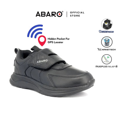 ABARO Hidden GPS Pocket H2819N School Shoes/Kasut Unisex/Kasut Tulis Nama