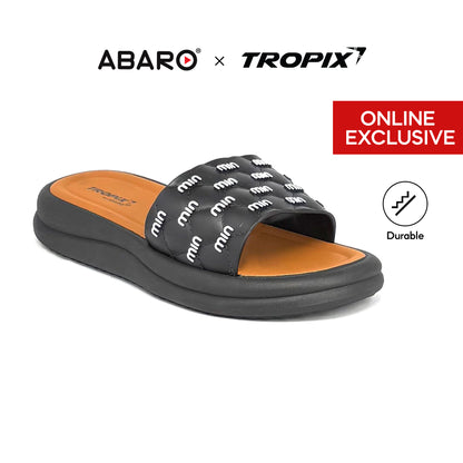 [ONLINE EXCLUSIVE] ABARO Comfy & Stylish 99PSA693N1 TROPIX Durable and Lightweight PVC /Women Slipper/Sandal Perempuan