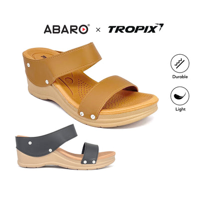 ABARO TROPIX WDL644B2 Women Wedges Comfort PU Leather Women Wedges/Kasut Perempuan/Sandal Perempuan/Kasut Wanita