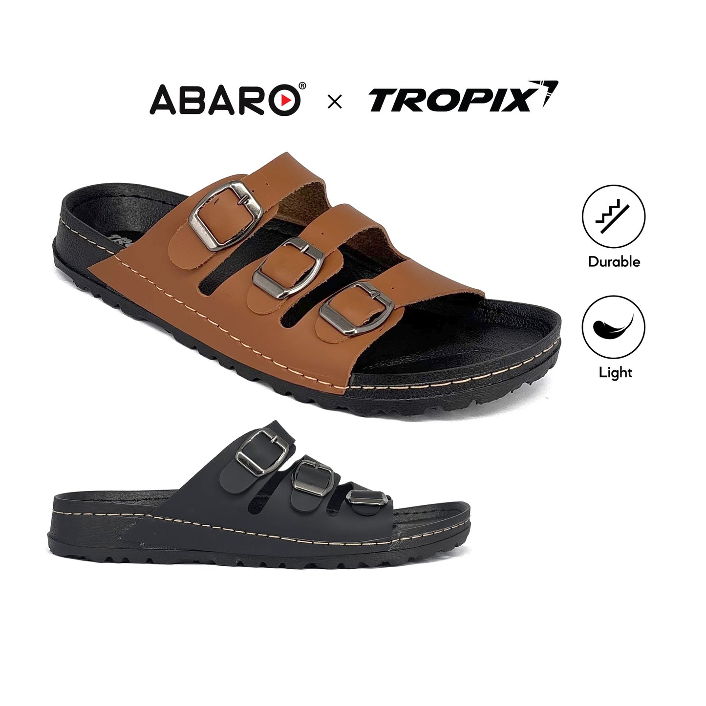 ABARO Men Slippers Sandals SLL72AW5 TROPIX Selipar Lelaki/ Sandal Lelaki/ Kasut Lelaki