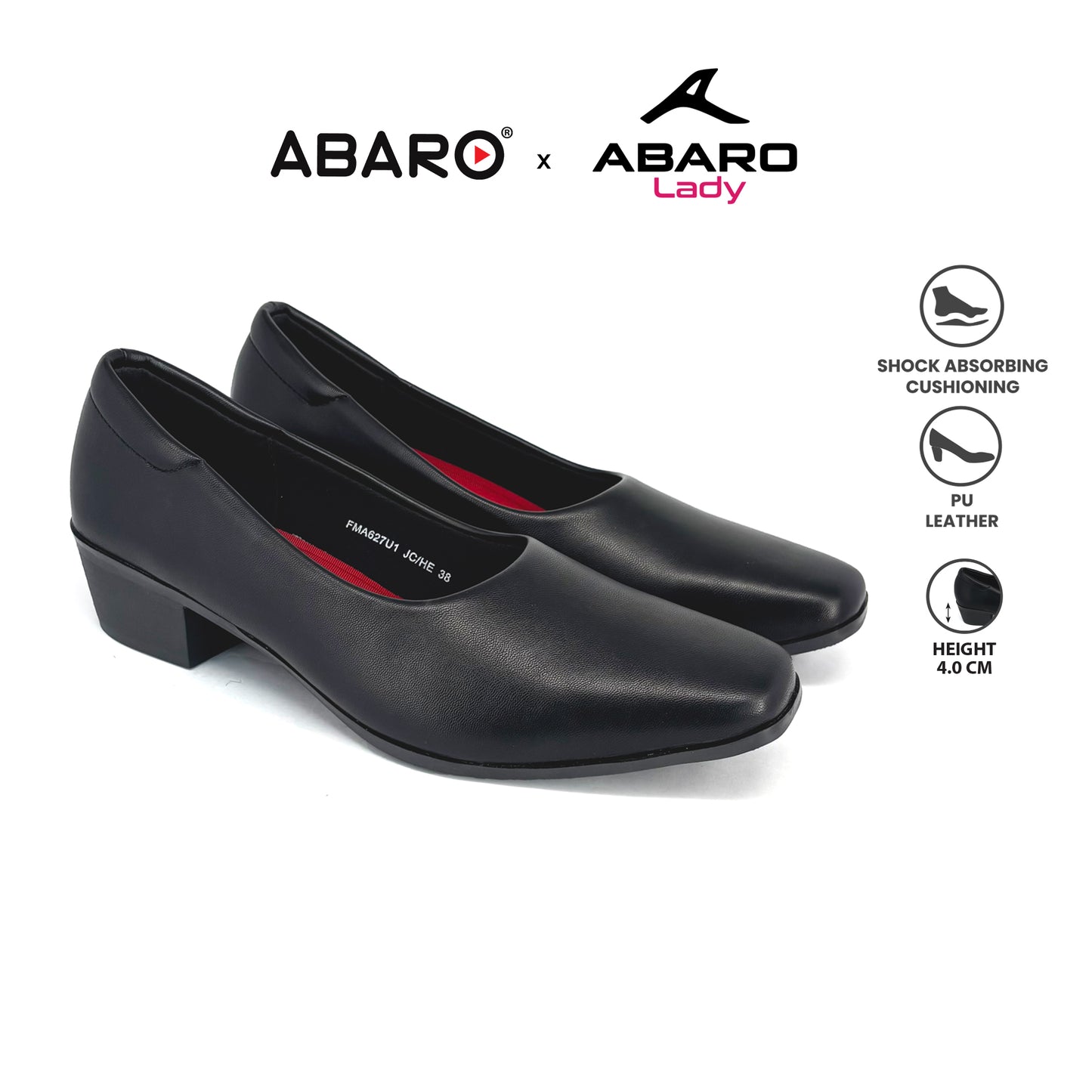 ABARO Lady Women Formal Shoes FMA627U1 Faux Leather Women Formal Shoes/Kasut Formal Perempuan
