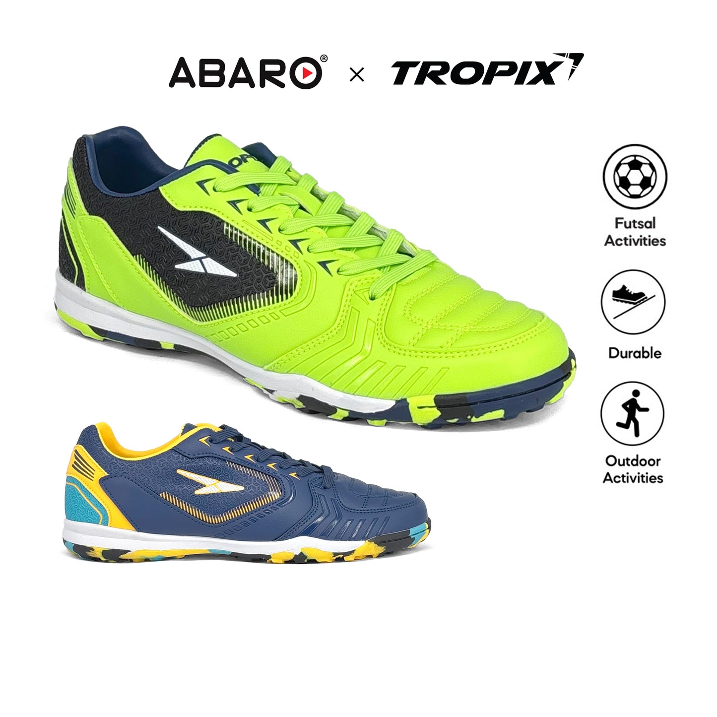 ABARO Unisex FUA599C 1| FUA699C1 | FUA799C1 Indoor Soccer/Futsal Shoes/Kasut Bola Sepak/Kasut Futsal Men/Kasut Sepak