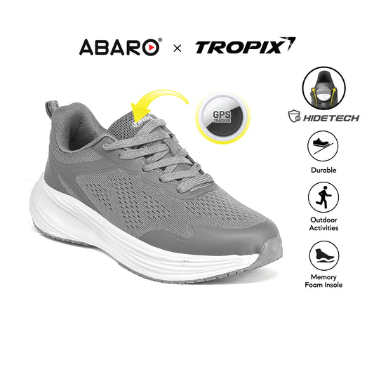 ABARO HideTech SPA7101AH2H Hidden GPS Pocket TROPIX Unisex Sneakers Super Light Walking Shoes/Kasut Sukan