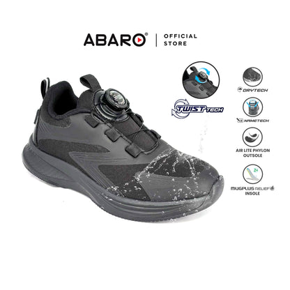 ABARO TW2851N TwistTech + DryTech + NameTech School Shoes/Kasut Unisex/Kasut Tulis Nama/Kasut Sekolah Kalis Air