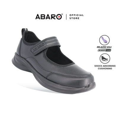 ABARO 2832MF School Shoes Girl Series - Black School Shoes/Kasut Sekolah Hitam