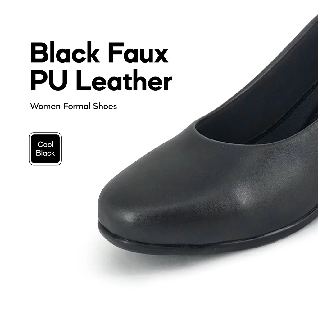 VION Women Formal Shoes FMA627N1 VION Faux Leather Women Formal Shoes/Kasut Formal Perempuan/Kasut Kulit Sekolah