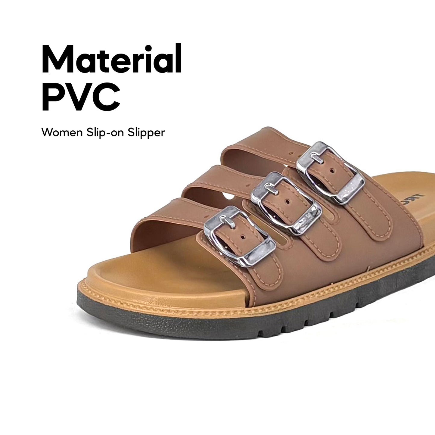 [ONLINE EXCLUSIVE] ABARO Comfy & Stylish 99PSA664K4 TROPIX Durable and Lightweight PVC /Women Slipper/Sandal Perempuan