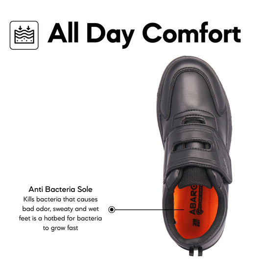 ABARO 2663 Anti Bacterial Super Comfy/School Shoes/Kasut Sekolah Hitam