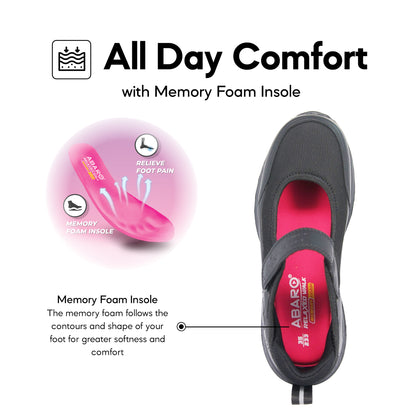 ABARO 2831MF School Shoes Girl Series - Black School Shoes/Kasut Sekolah Hitam