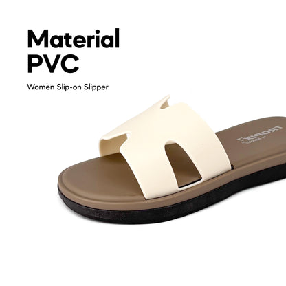 [ONLINE EXCLUSIVE] ABARO Comfy & Stylish 99PSA664L1 TROPIX Durable and Lightweight PVC /Women Slipper/Sandal Perempuan