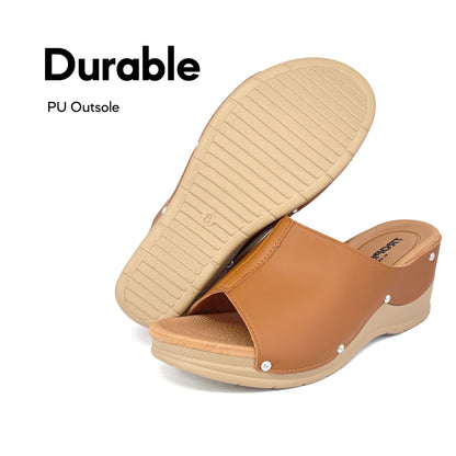 ABARO TROPIX WDL644B1 Women Wedges Comfort PU Leather Women Wedges/Kasut Perempuan/Sandal Perempuan/Kasut Wanita
