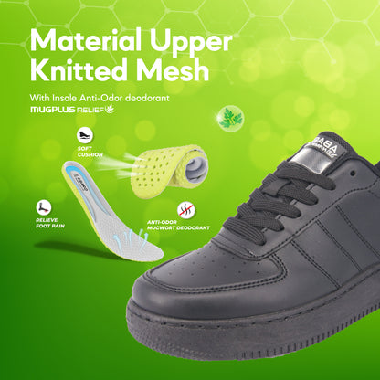 [ONLINE EXCLUSIVE] ABARO Name Tech 7672N Secondary School Shoes/Kasut Sekolah/Kaust Sekolah Hitam