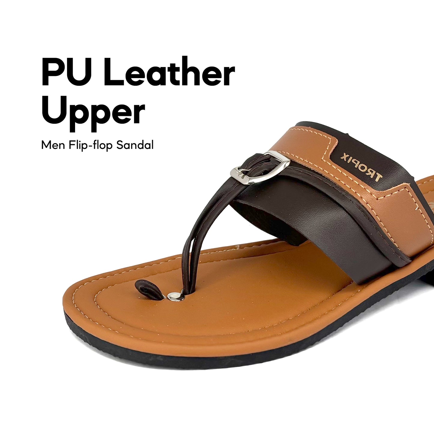 ABARO Men Capal Slippers CAP71C2 TROPIX PU Leather With Comfort Selipar Lelaki/Kasut Lelaki