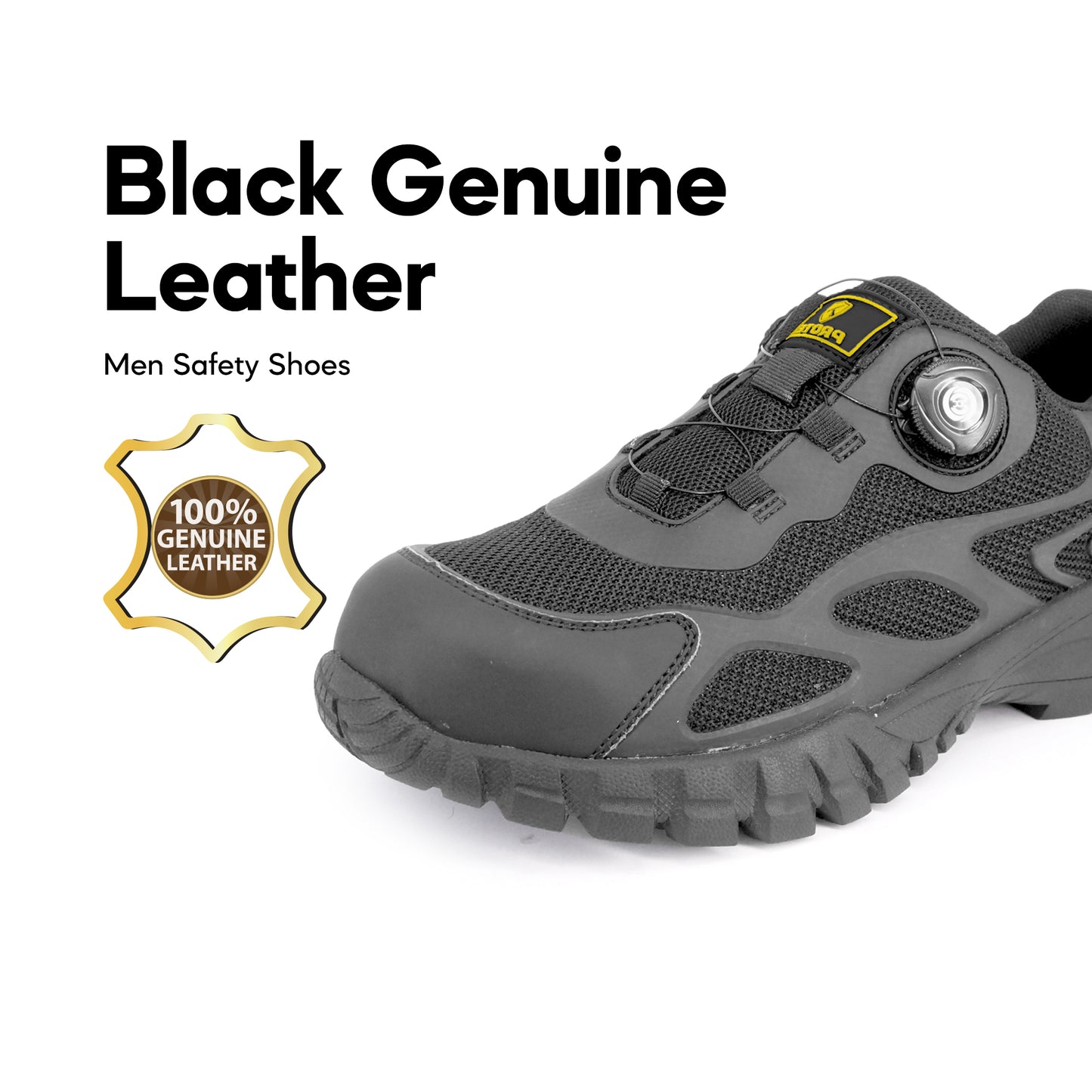 PROTEK 100% Genuine Leather/ Steel Toecap & Midsole Safety Shoes Men SFA782M1 Safety Boot/Kasut Keselamatan