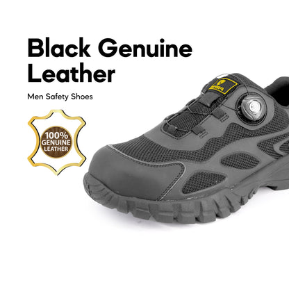 PROTEK 100% Genuine Leather/ Steel Toecap & Midsole Safety Shoes Men SFA782M1 Safety Boot/Kasut Keselamatan
