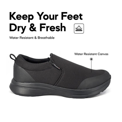 Abaro DryTech W7883 Water Resistant Canvas Shoe/Kasut Kalis Air /School Shoes/Kasut Sekolah Hitam