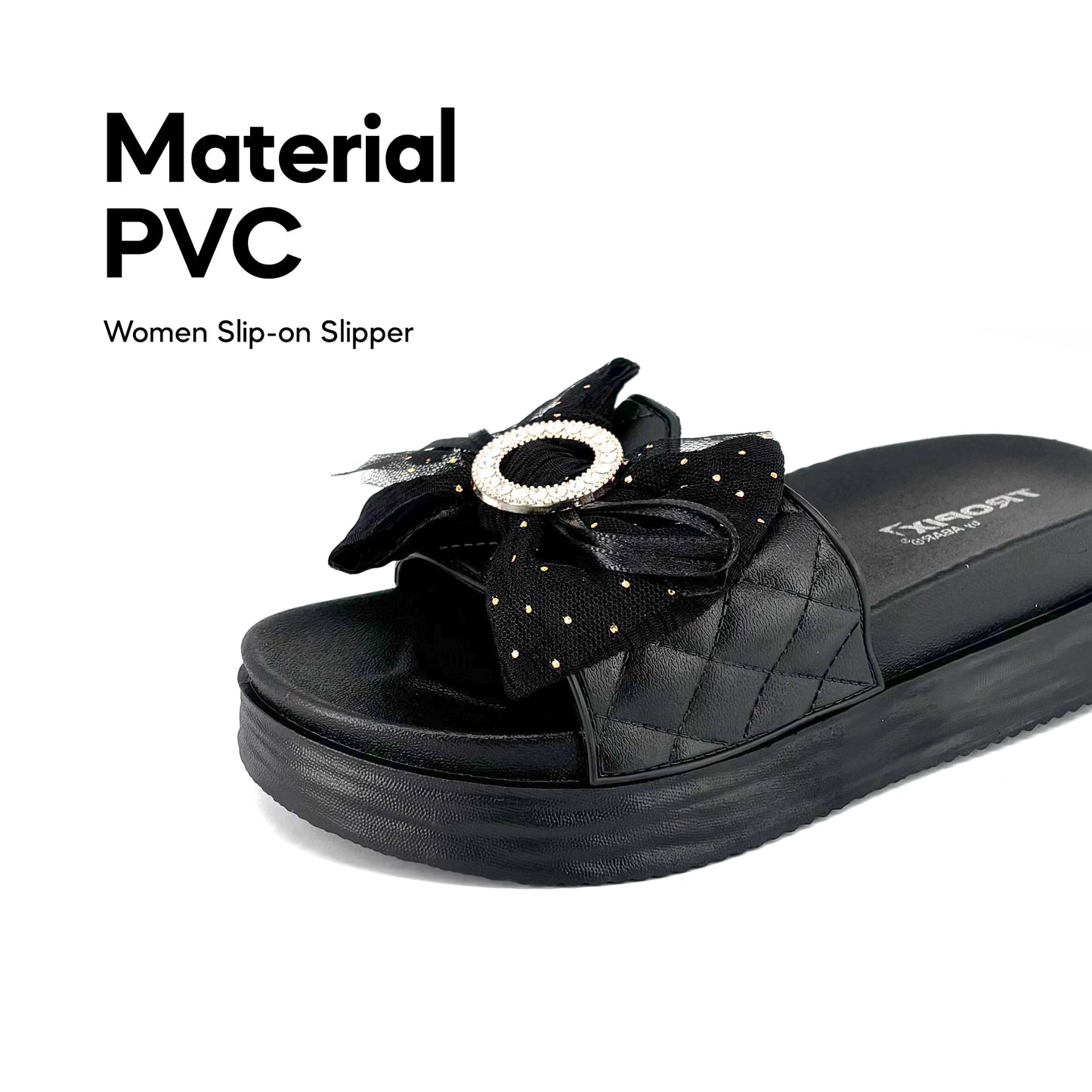 [ONLINE EXCLUSIVE] ABARO Comfy & Stylish 99PSA664J2 TROPIX Durable and Lightweight PVC /Women Slipper/Sandal Perempuan