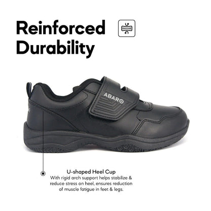 [Online Exclusive] ABARO 992323 School Shoes /Anti-Bacterial/Kasut Sekolah Hitam