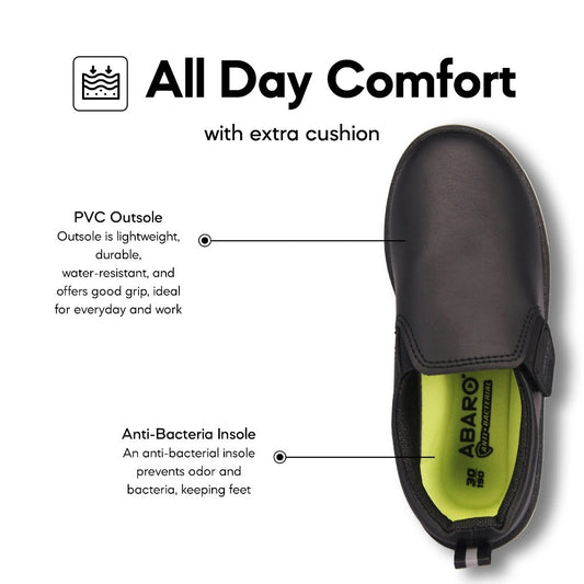 ABARO 2661D Black school shoe — view 2