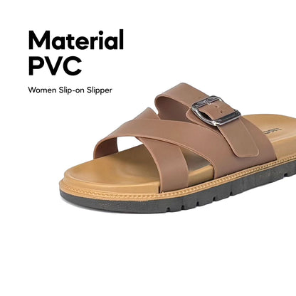 [ONLINE EXCLUSIVE] ABARO Comfy & Stylish 99PSA664K3 TROPIX Durable and Lightweight PVC /Women Slipper/Sandal Perempuan