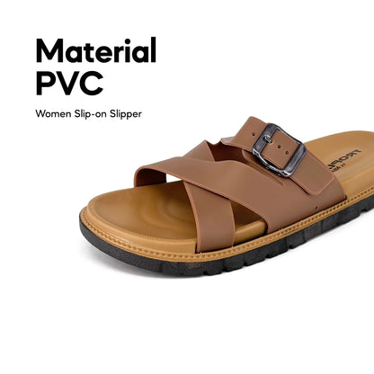 [ONLINE EXCLUSIVE] ABARO Comfy & Stylish 99PSA664K3 TROPIX Durable and Lightweight PVC /Women Slipper/Sandal Perempuan