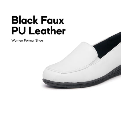 ABARO Lady Comfy FMA627S4 Women Formal Shoes Faux Leather Nurse White Shoes/Kasut Formal/Kasut Perempuan