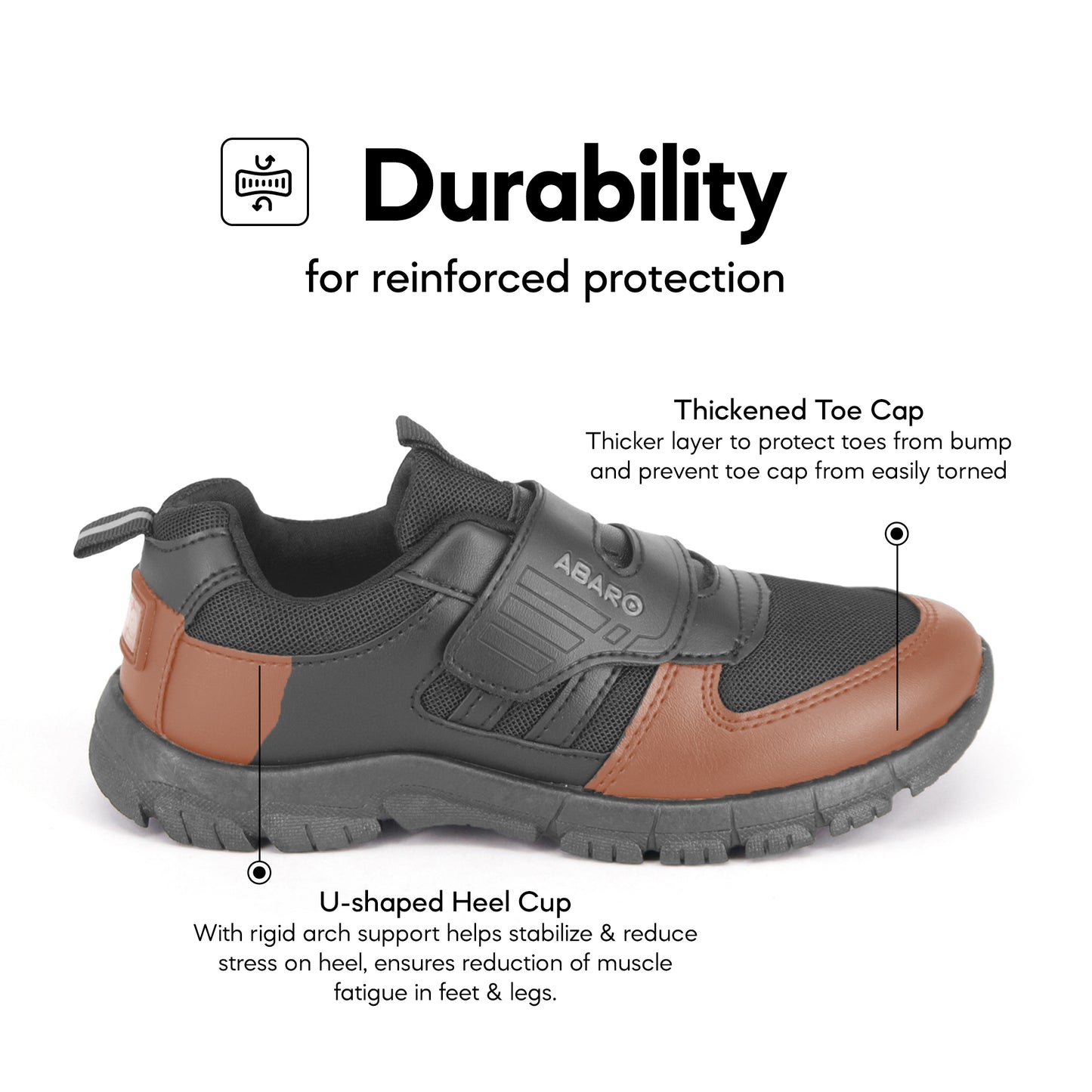 ABARO Breathable Mesh 2351N School Shoes Black <Name Your Shoes> Slip Resistant/Kasut Sekolah Hitam/Kasut Budak