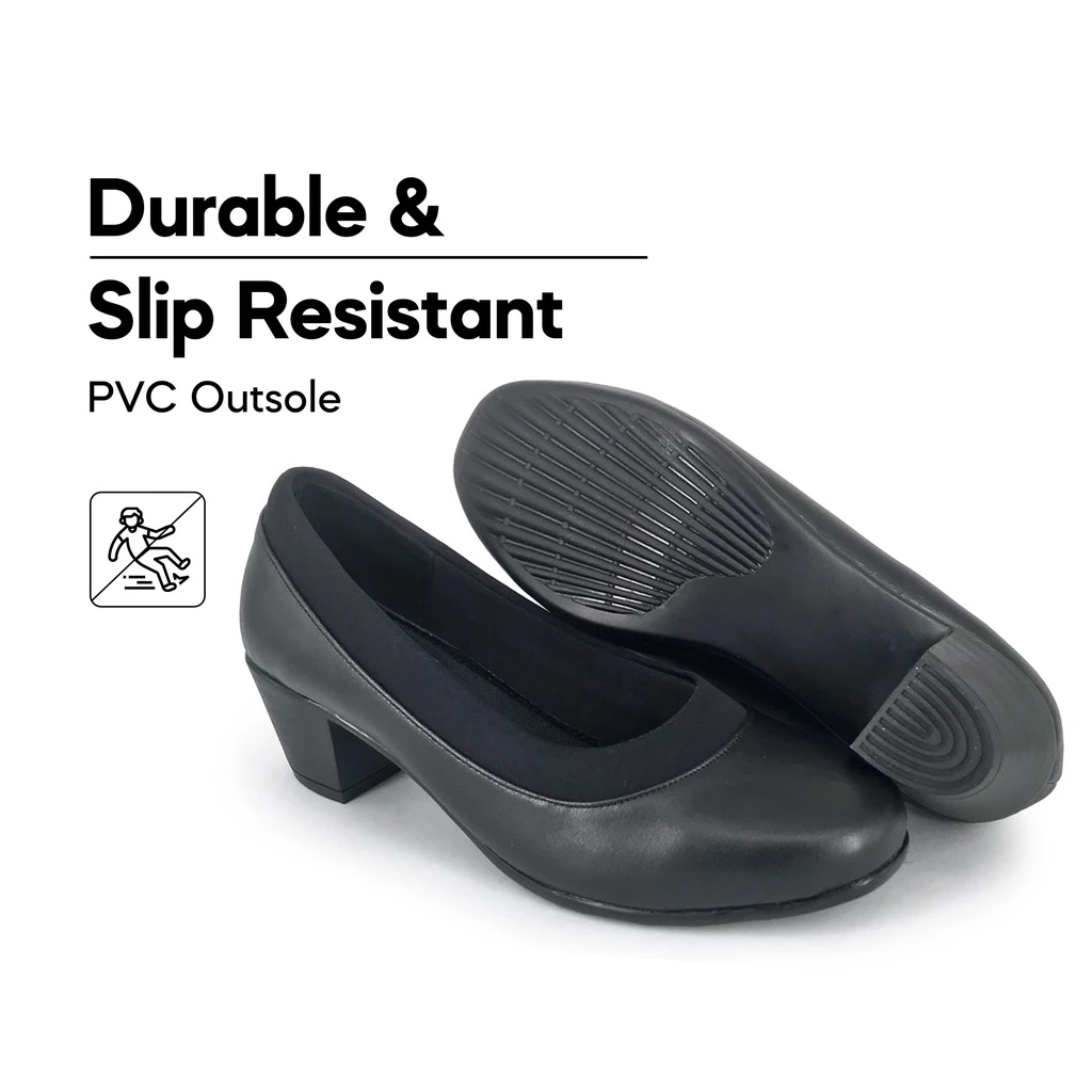 ABARO Slip Resistant/Comfy FMA627N2 VION Faux Leather Women Formal Shoes/Kasut Formal Perempuan/Kasut Kulit Sekolah