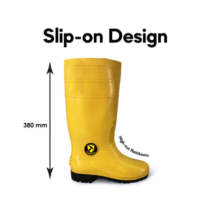 PROTEK Unisex PT70 Calf Rain Boots Fabric Inner Waterproof & Anti-Slip Garden Boots/Kasut Hujan/Kasut Kebun Getah/??/??