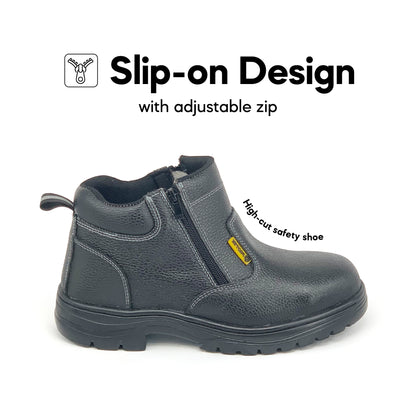 PROTEK 100% Genuine Leather Safety SFA755J4 Steel Toecap & Midsole/Mid Cut/Safety Shoes/Kasut Keselamatan